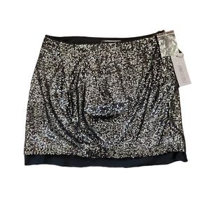 Jennifer Lopez Relaxed Glamour Mini Skirt - Gunmetal - 4 NWT